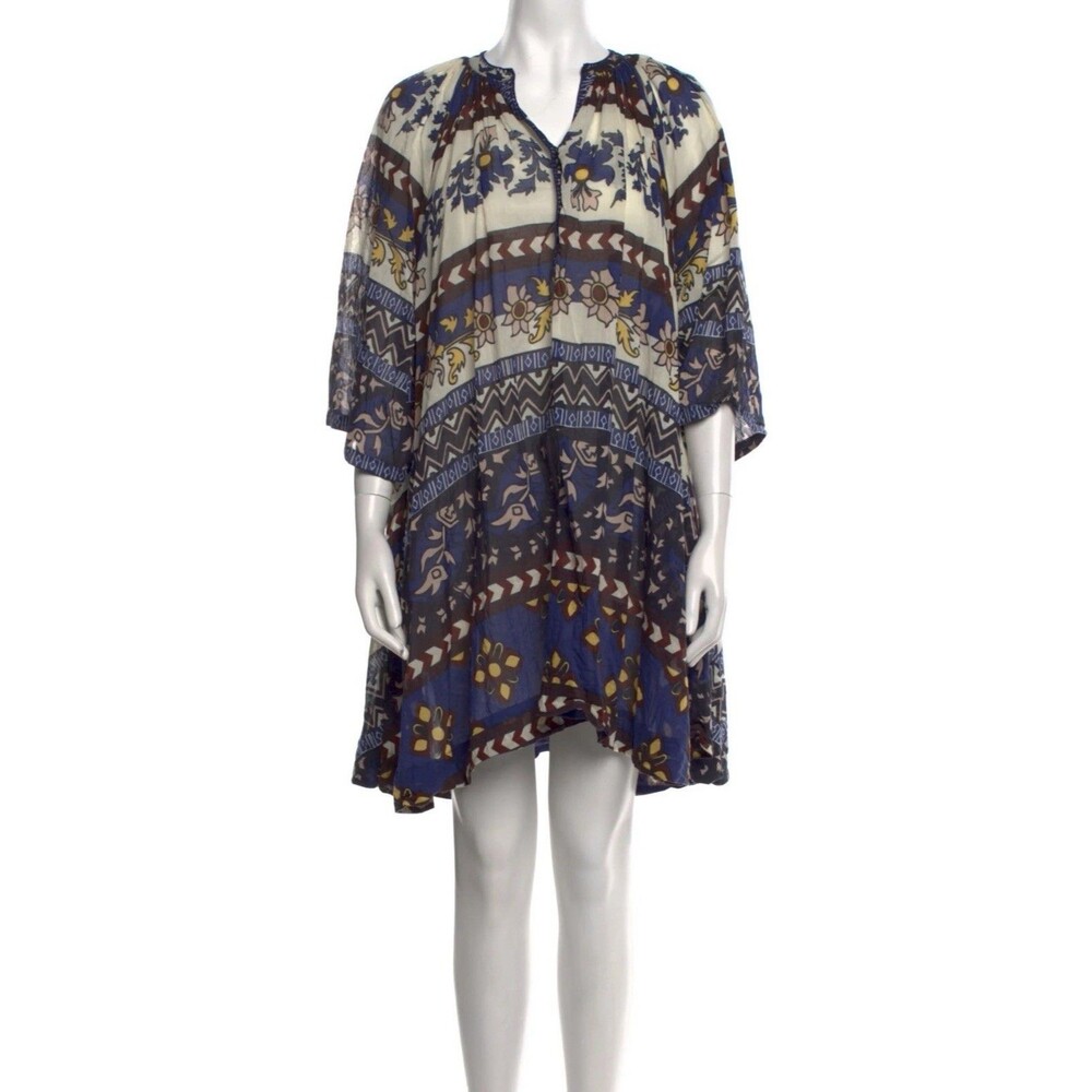 CAROLINA K New Amala Dress SMALL Maxi Floral 100% ORGANIC COTTON 224D07